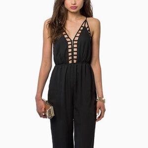 Little Black Jumpsuit: Black cut-out jumpsuit
